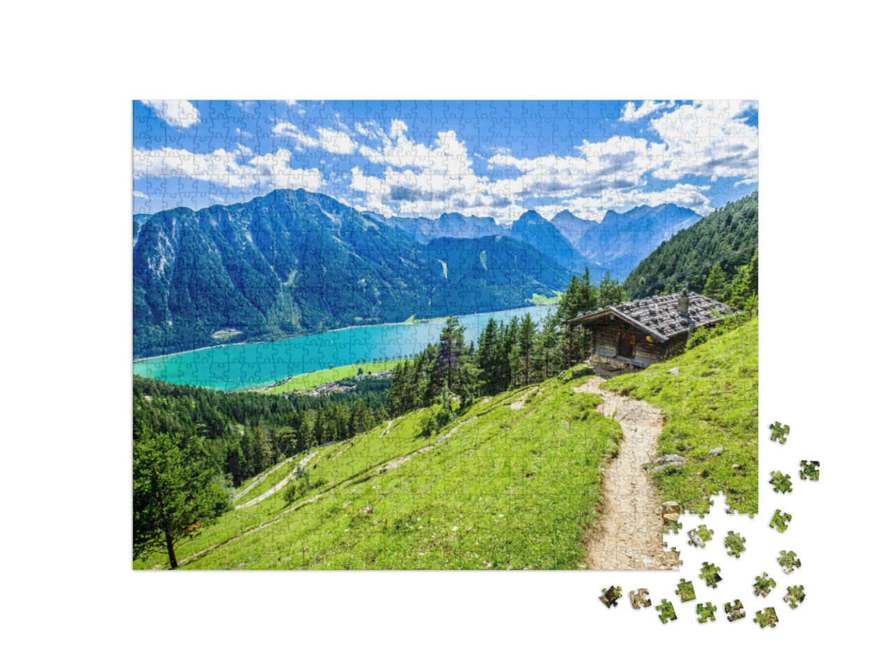 puzzle 1000 dílků „Jezero Achensee, Rakousko“