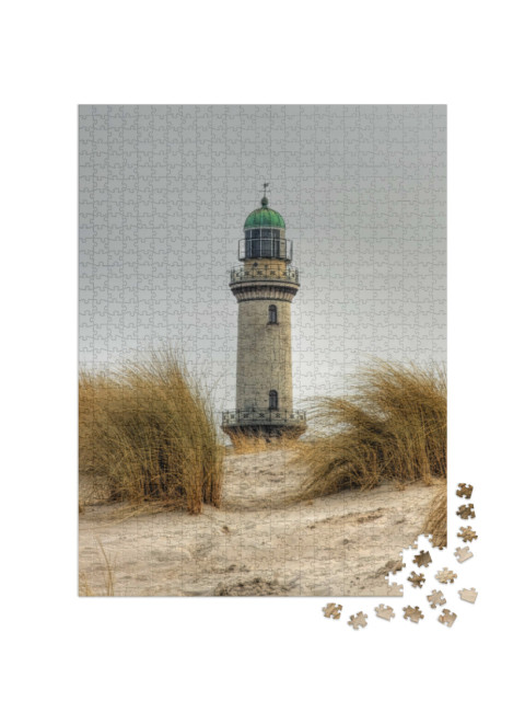 puzzle 1000 dílků „Maják ve Warnemünde, Meklenbursko-Přední Pomořansko“