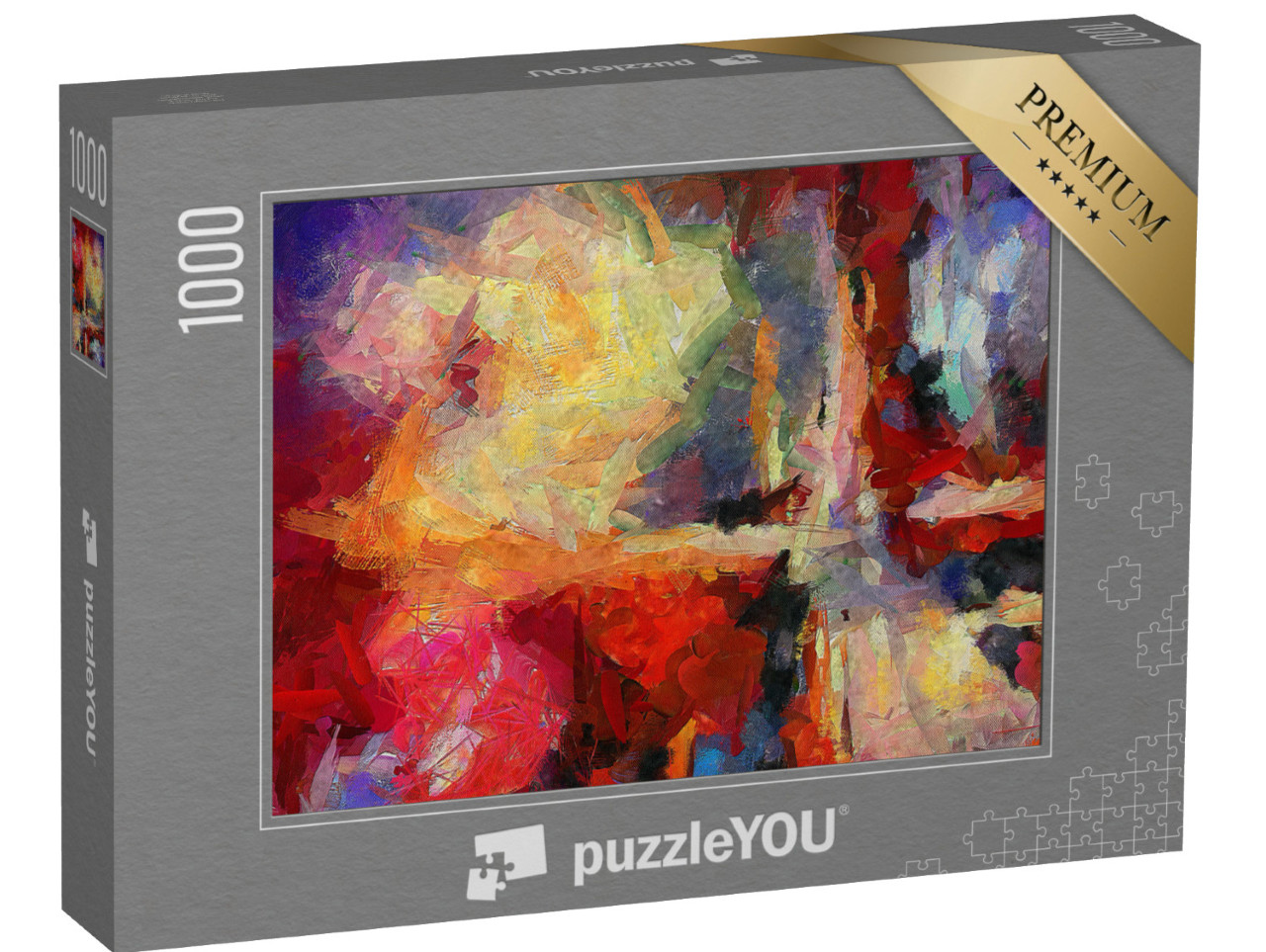 puzzle 1000 dílků „Abstraktní umělecké pozadí, olej na plátně“