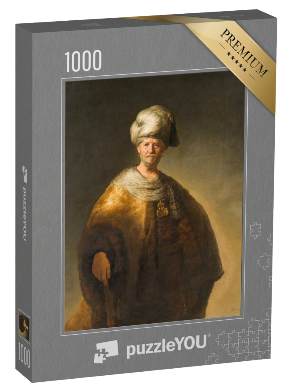 puzzle 1000 dílků „Rembrandt - Muž v orientálním kostýmu“