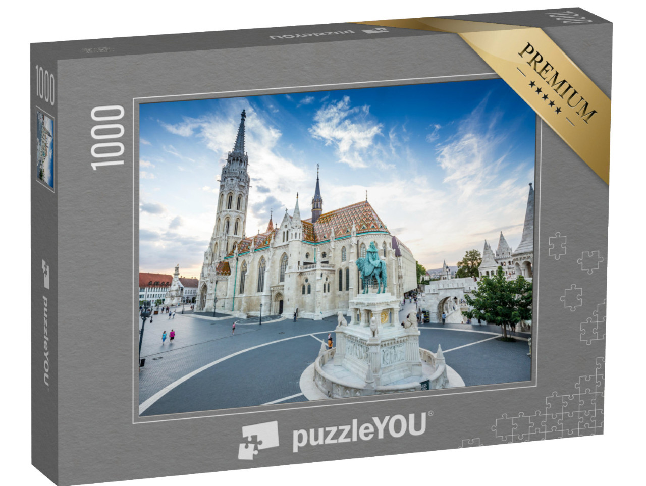 puzzle 1000 dílků „Rybářská bašta a Matyášův kostel v Budapešti, Maďarsko“