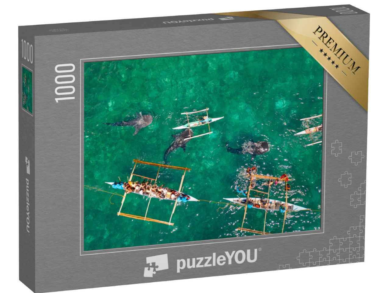 puzzle 1000 dílků „Žraloci velrybí na Filipínách“