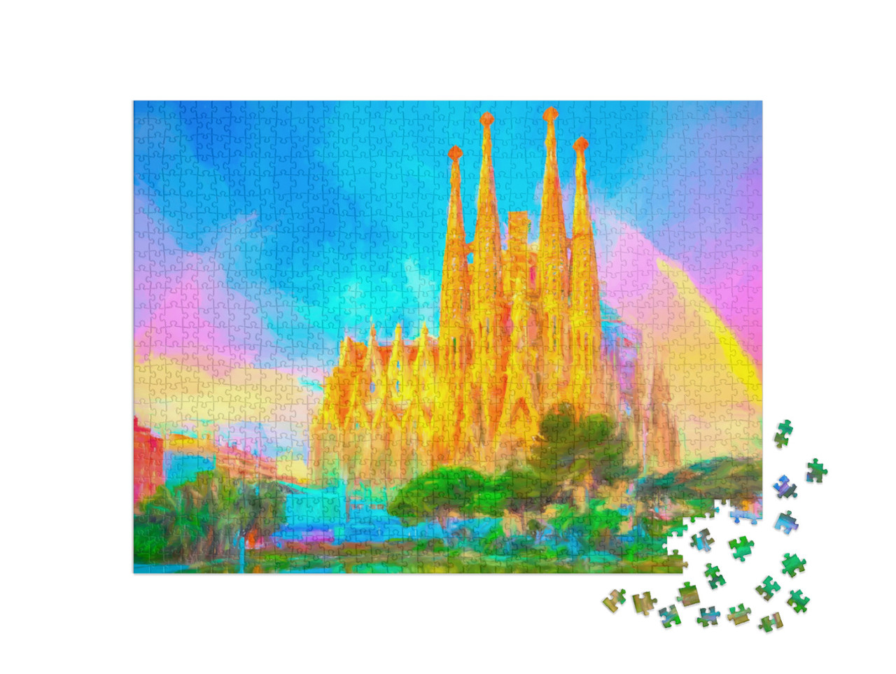 puzzle 1000 dílků „La Sagrada Familia, Antoni Gaudí“