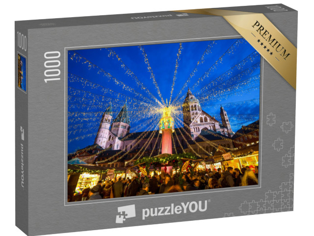 puzzle 1000 dílků „Vánoční trh v Mohuči, Německo“
