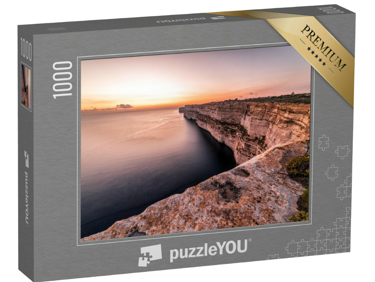 puzzle 1000 dílků „Útesy Ta Cenc při západu slunce, Malta“