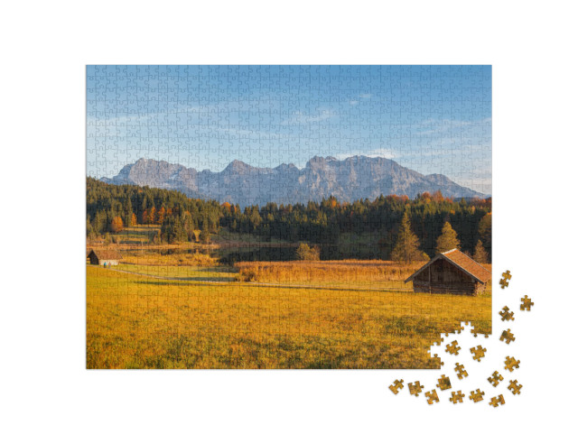 puzzle 1000 dílků „Krásný horský rybník u jezera Geroldsee“