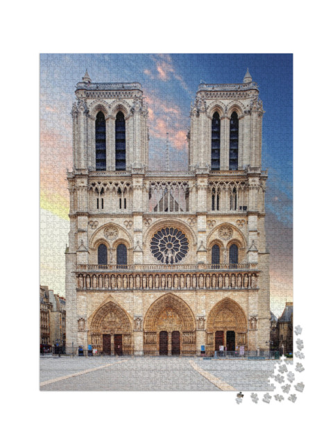 puzzle 2000 dílků „Katedrála Notre Dame, Paříž“