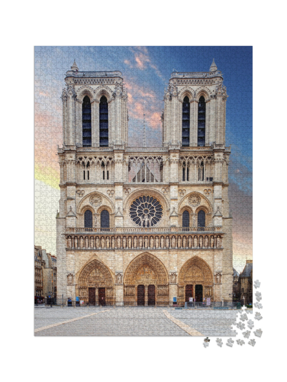 puzzle 2000 dílků „Katedrála Notre Dame, Paříž“
