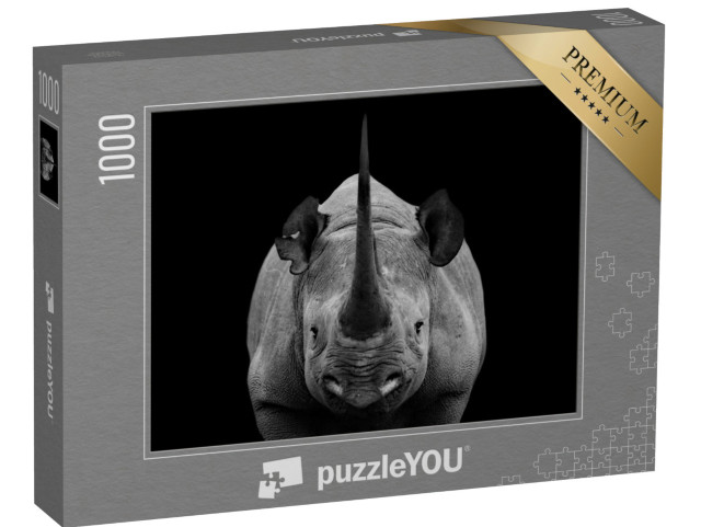 puzzle 1000 dílků „Z očí do očí s nosorožcem“