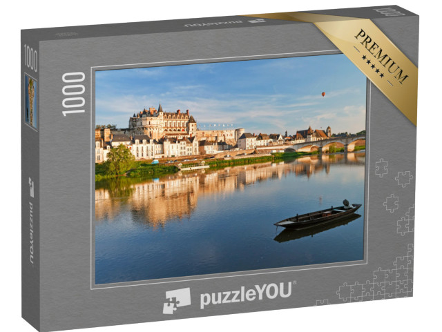 puzzle 1000 dílků „Večerní atmosféra nad Amboise na řece Loiře, Francie“