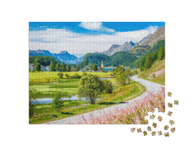 puzzle 1000 dílků „Pohled na hostinec“
