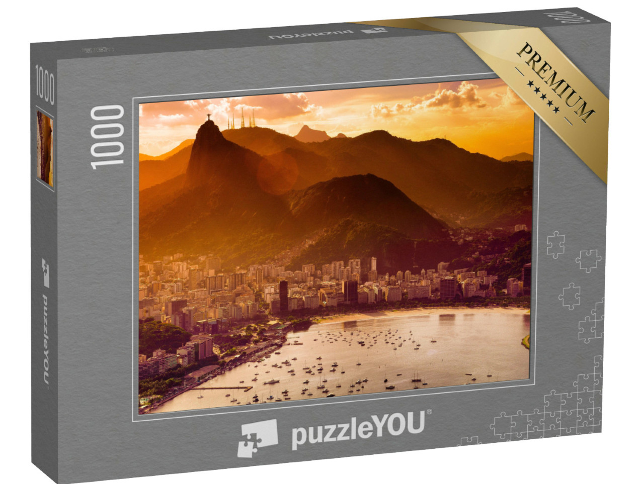 puzzle 1000 dílků „Pohled na večerní Rio De Janeiro, Brazílie“