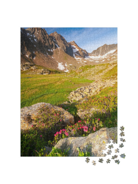 puzzle 1000 dílků „Krásné pohoří Stubai, Tyrolsko“