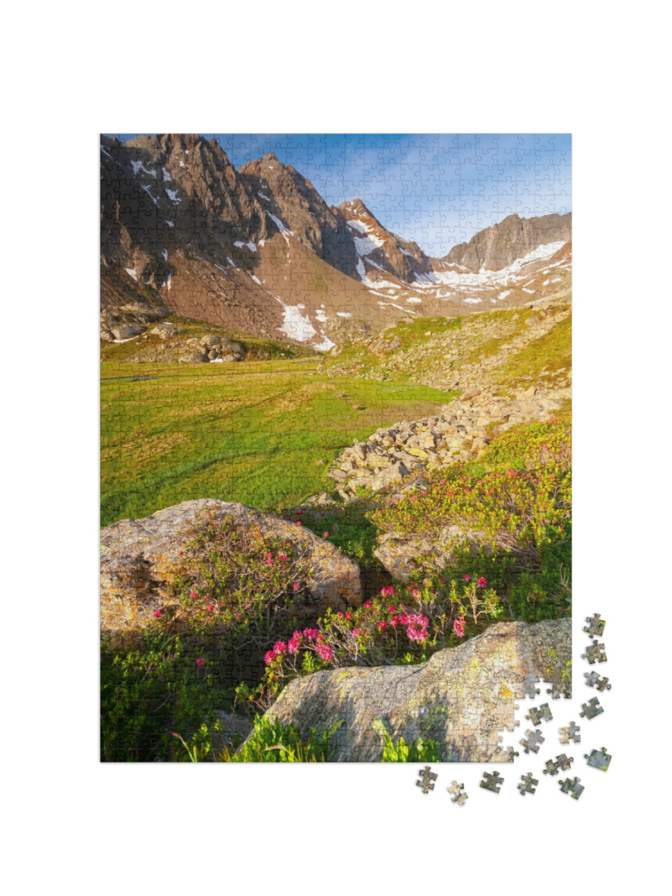 puzzle 1000 dílků „Krásné pohoří Stubai, Tyrolsko“