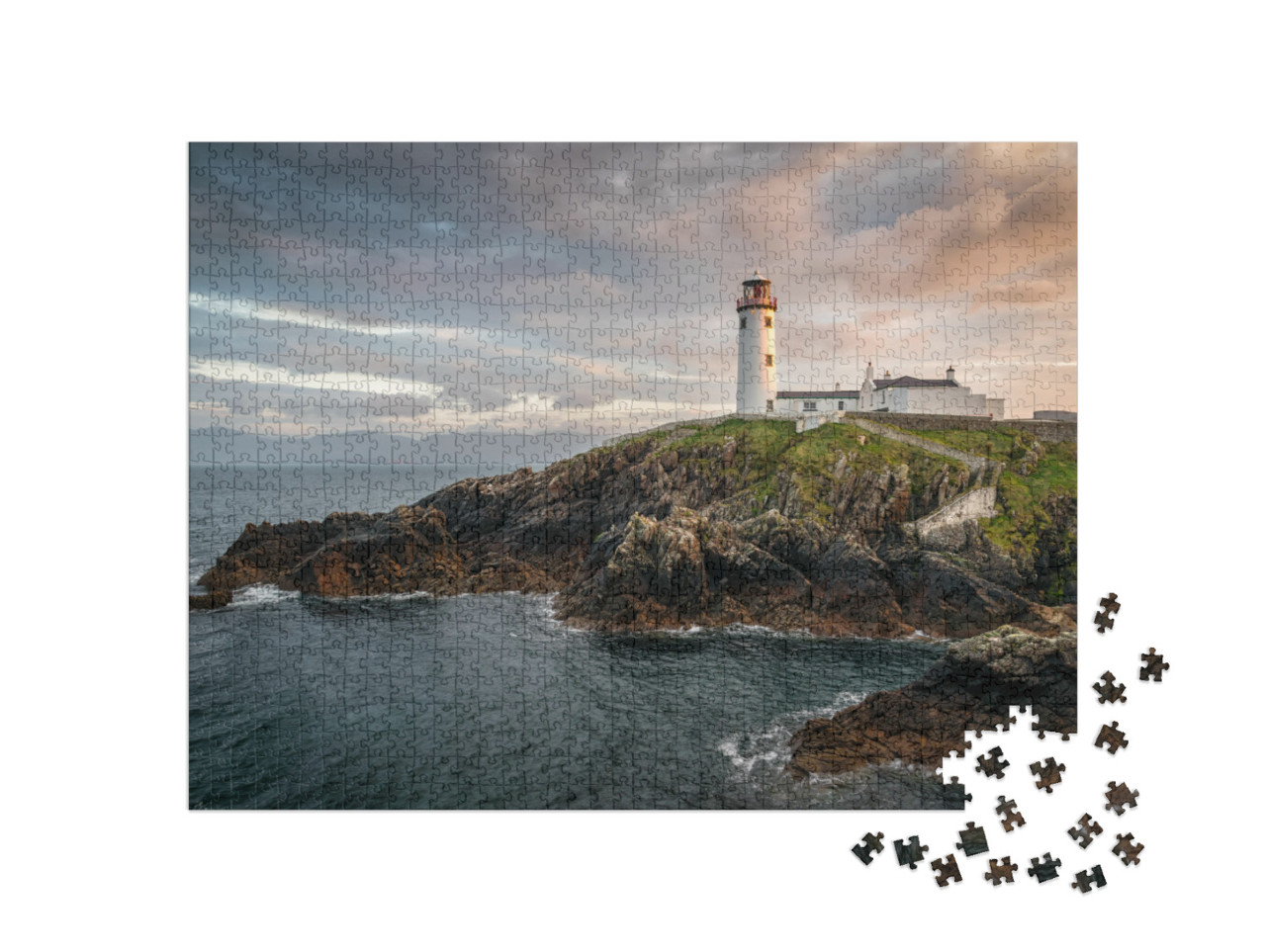 puzzle 1000 dílků „Maják Fanad na severním pobřeží Donegalu, Irsko“