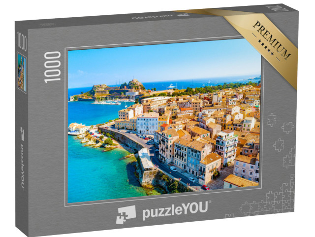 puzzle 1000 dílků „Panoramatický pohled na Kerkyru, hlavní město ostrova Korfu, Řecko“