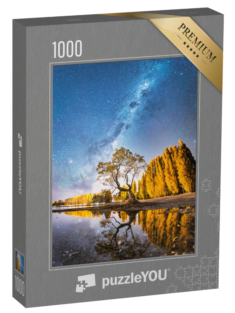 puzzle 1000 dílků „Mléčná dráha nad stromem Wanaka“