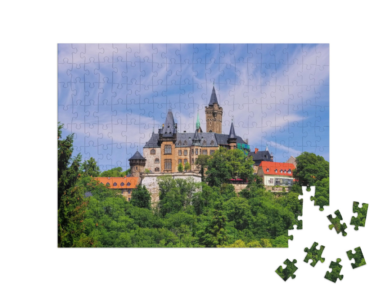 puzzle 200 dílků „Zámek Wernigerode“