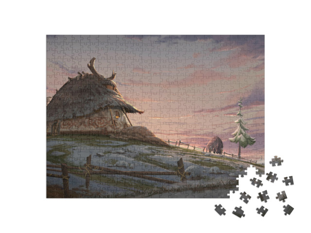 puzzle 500 dílků „Statek ze starých časů“
