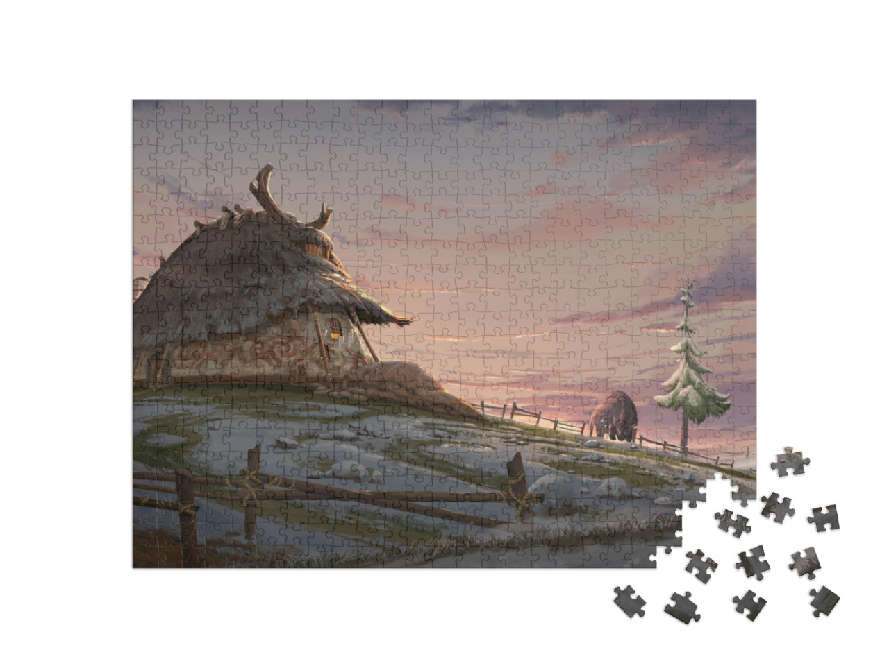 puzzle 500 dílků „Statek ze starých časů“