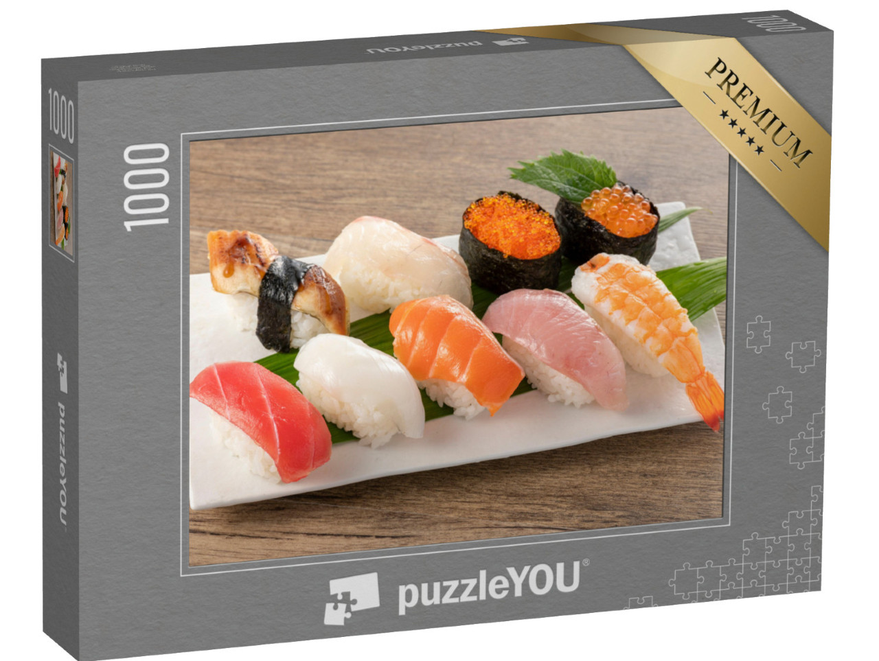 puzzle 1000 dílků „Nigiri sushi na talíři“