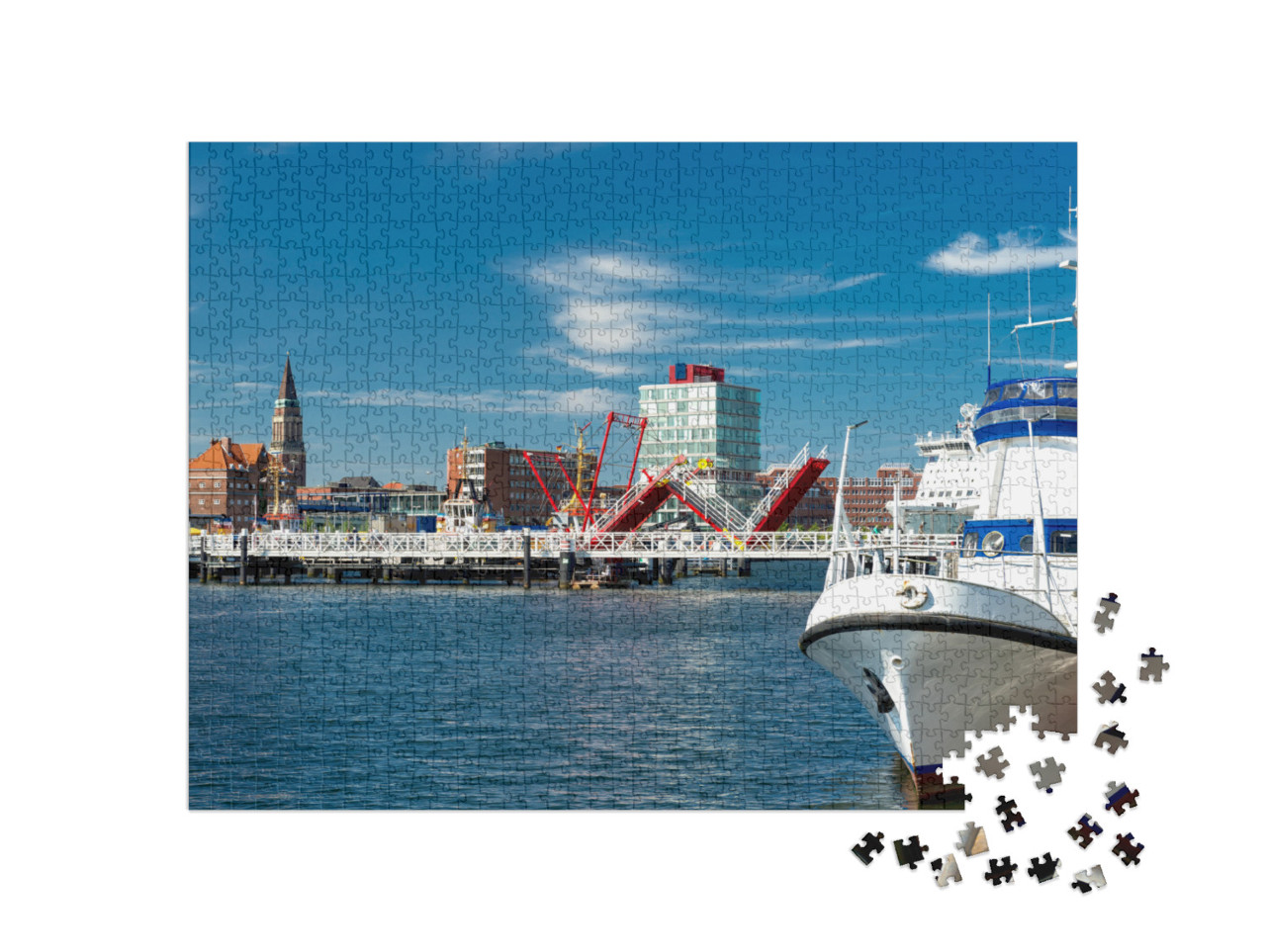 puzzle 1000 dílků „Kieler Hörn, špička přístavu Kiel“