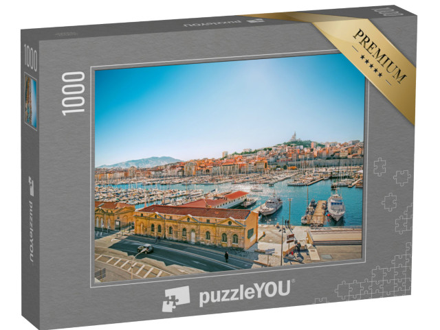 puzzle 1000 dílků „Krajina města Vieux Port, Marseille, Provence, Francie“