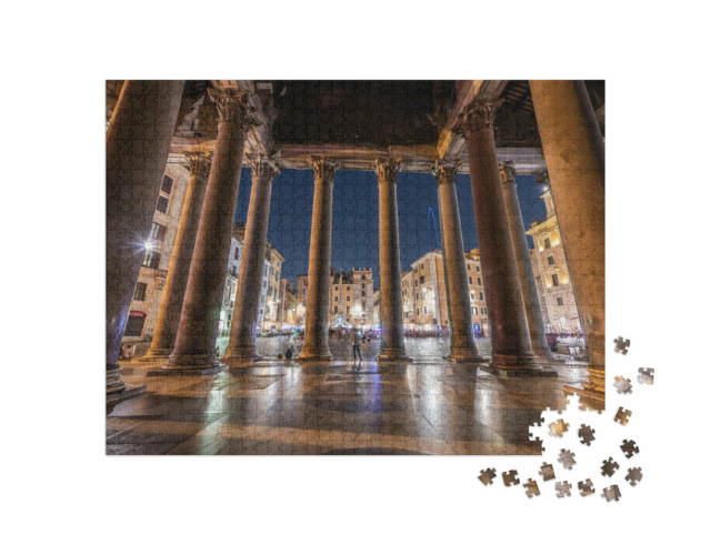 puzzle 1000 dílků „Bezkonkurenční výhled na Pantheon v Římě“