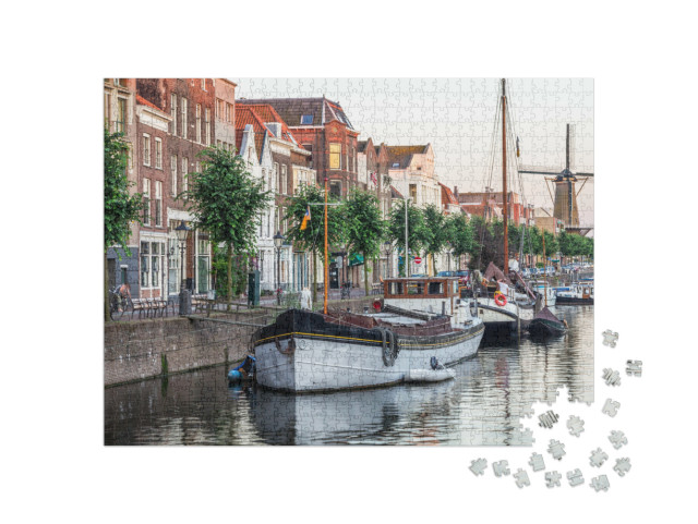 puzzle 1000 dílků „Pohled na Rotterdam, Nizozemsko“