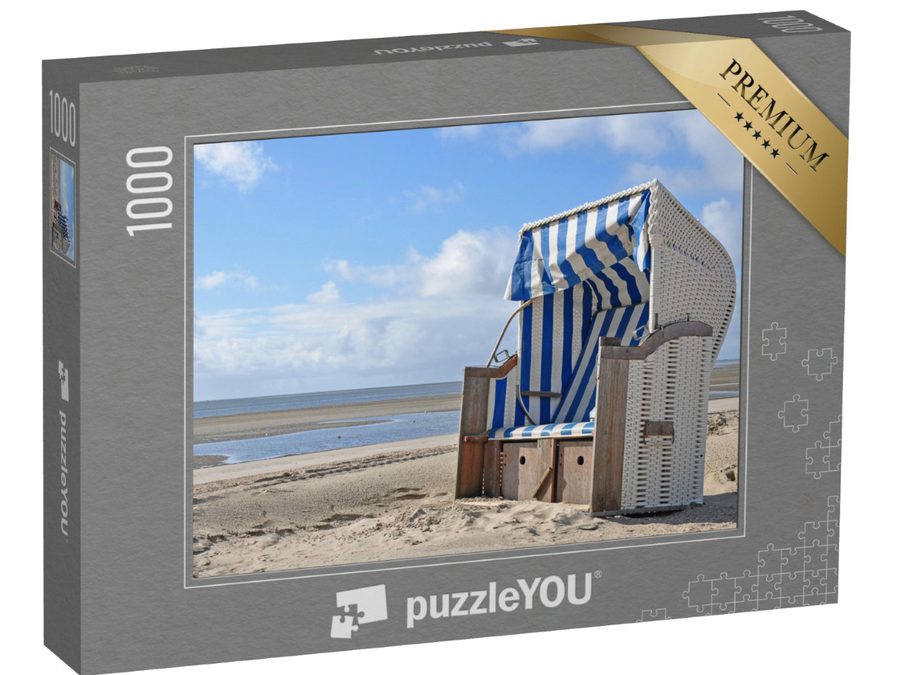 puzzle 1000 dílků „Sandkorb na Föhru, Šlesvicko-Holštýnsko, Německo“