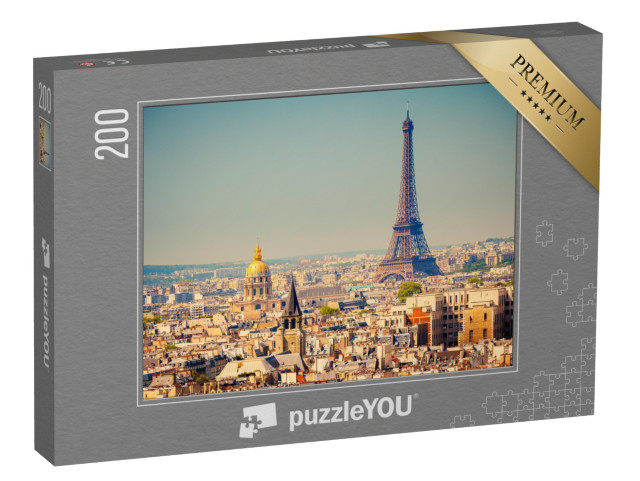 puzzle 200 dílků „Pohled na Eiffelovu věž, Paříž, Francie“