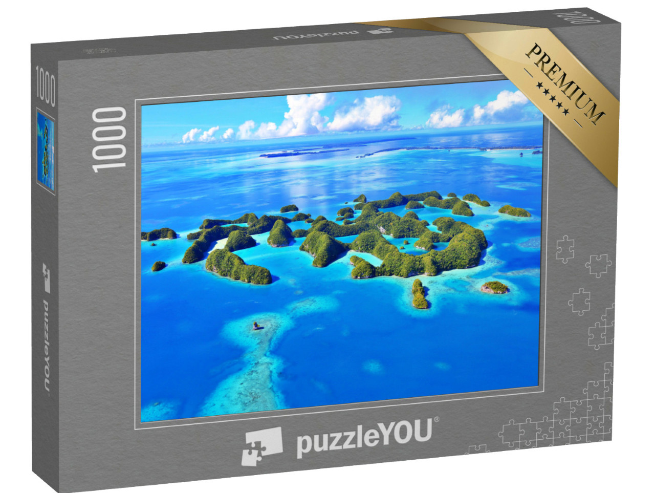 puzzle 1000 dílků „Malé ostrovy, moře a stromy“