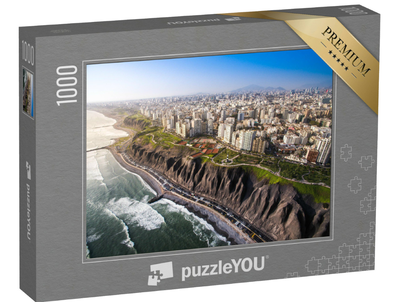 puzzle 1000 dílků „Panoramatický pohled na Limu z Miraflores, Peru“