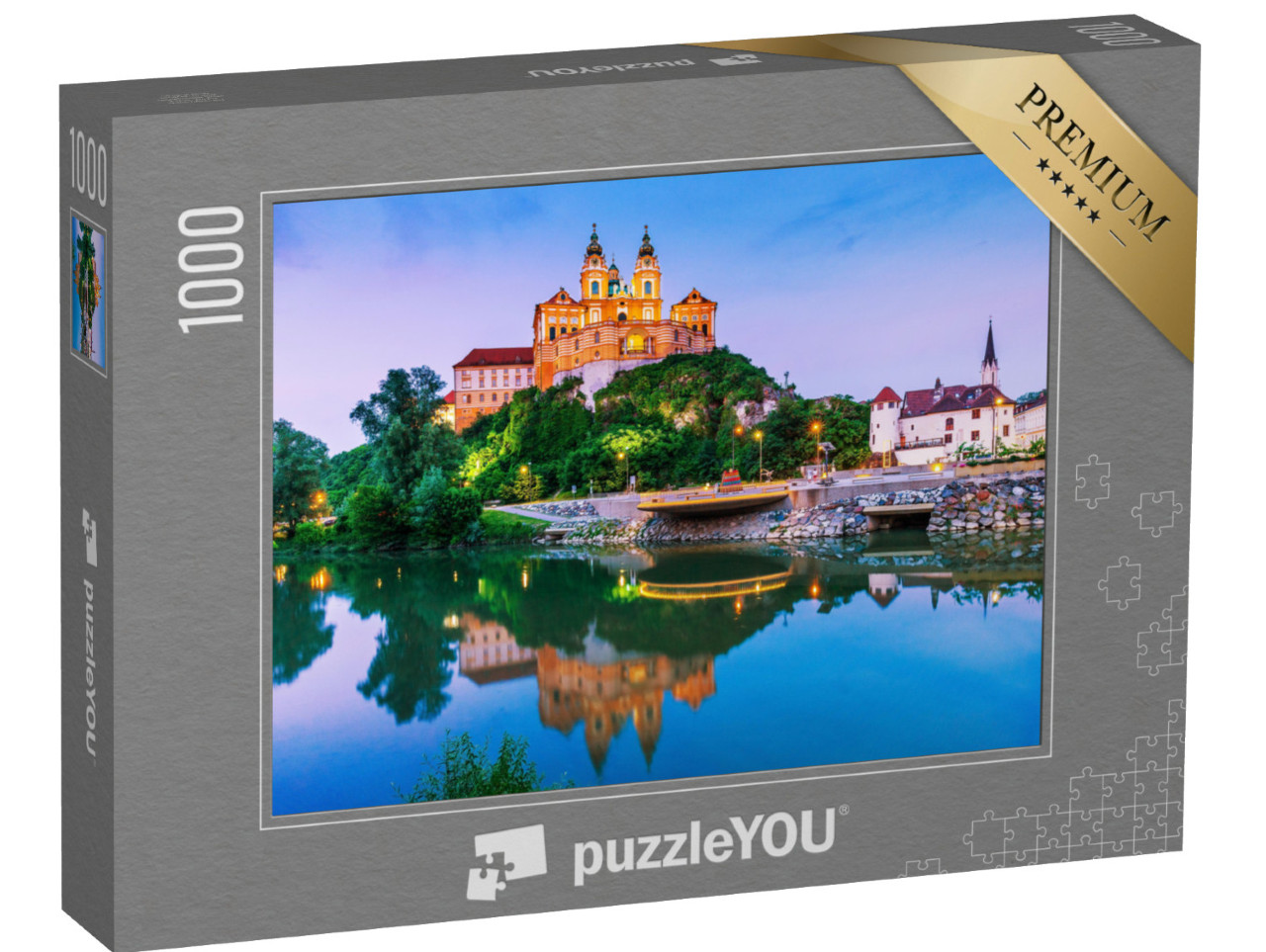 puzzle 1000 dílků „Benediktinské opatství Melk ve Wachau, Rakousko“