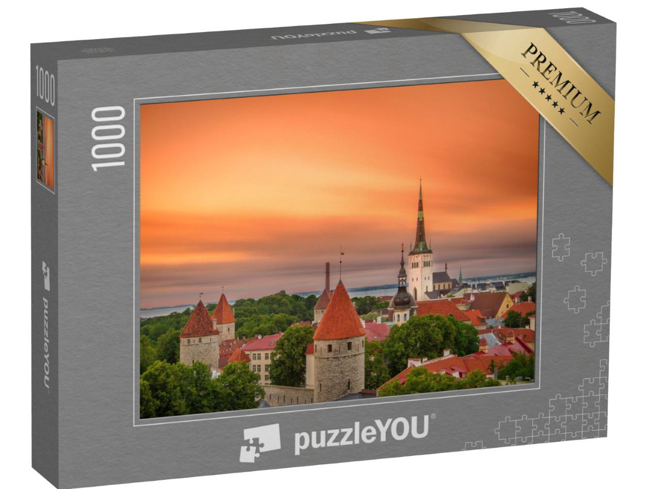 puzzle 1000 dílků „Ikonický pohled na estonský Tallinn“