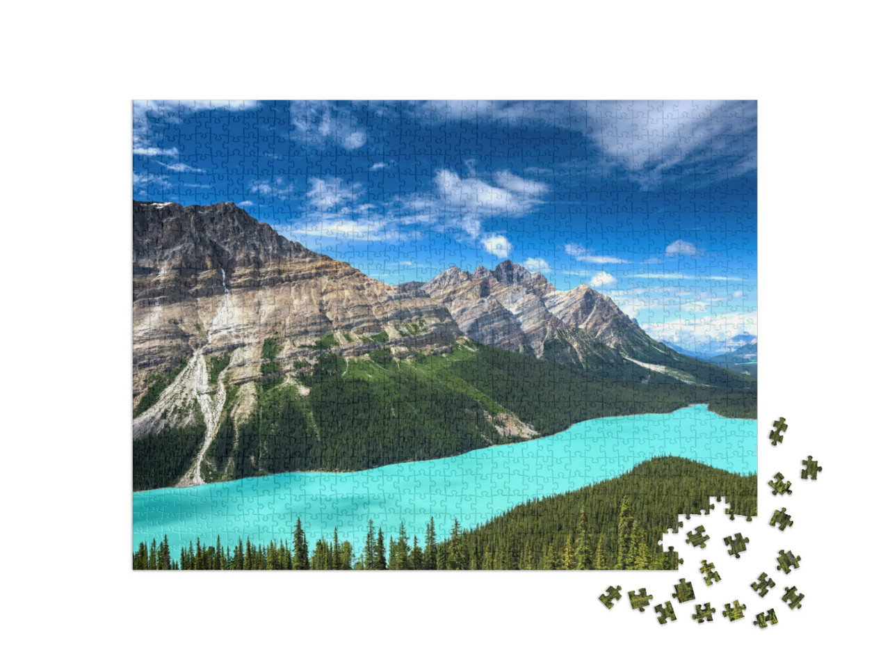 puzzle 1000 dílků „Dechberoucí jezero Peyto v Národním parku Banff, Kanada“