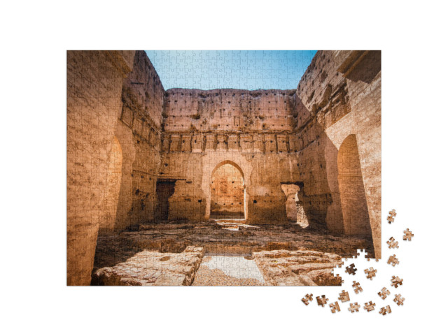 puzzle 1000 dílků „Palác El Badi: impozantní zřícenina nedaleko Marrákeše, Maroko“