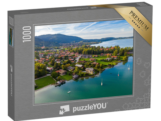 puzzle 1000 dílků „Jezero Tegernsee u Rottach-Egern v Bavorsku“