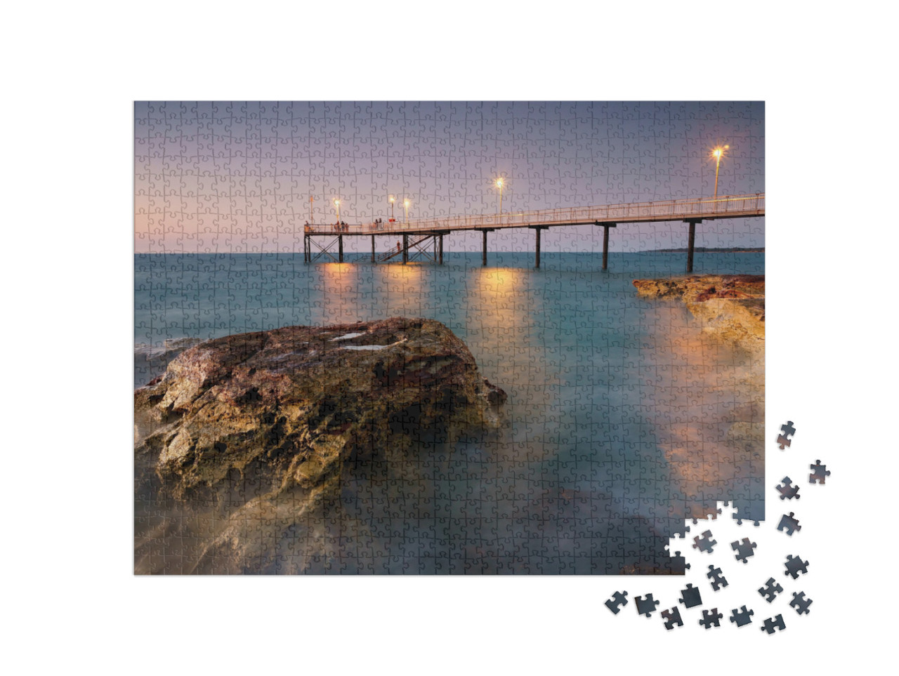 puzzle 1000 dílků „Nekonečně dlouhé molo Nightcliff Jetty, Darwin, Austrálie“