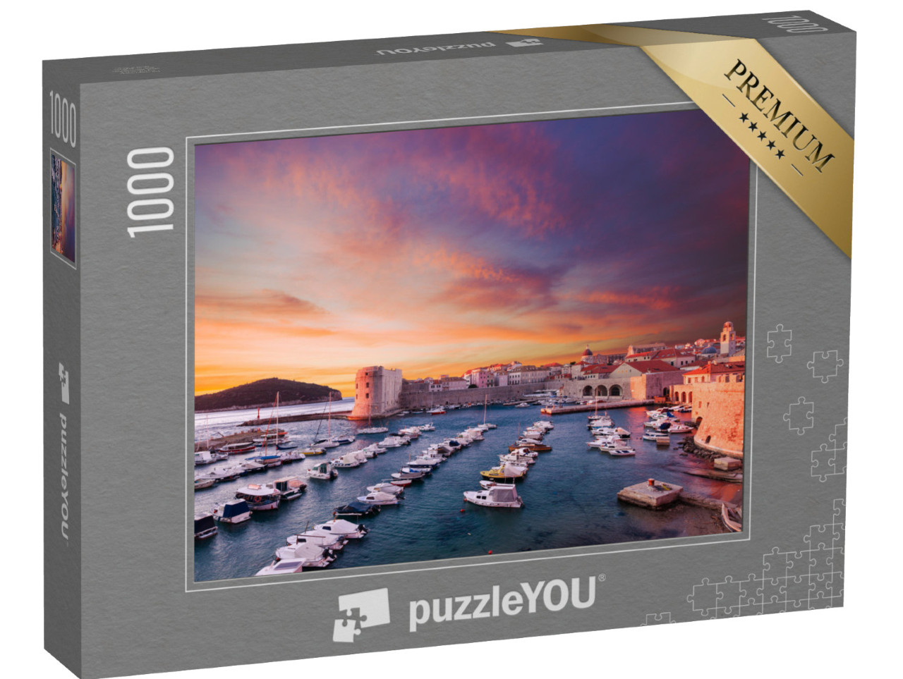 puzzle 1000 dílků „Městský přístav v Dubrovníku, Chorvatsko“