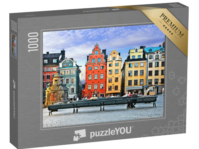 puzzle 1000 dílků „Staré město ve Stockholmu, Švédsko“