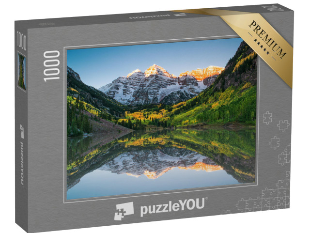 puzzle 1000 dílků „Východ slunce u jezera Maroon Bells“