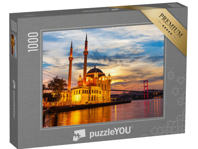 puzzle 1000 dílků „Velká císařská mešita v Istanbulu v nočním světle“