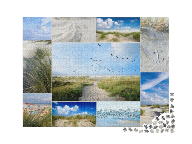 puzzle 2000 dílků „Koláž dojmů z Langeoogu, Německo“