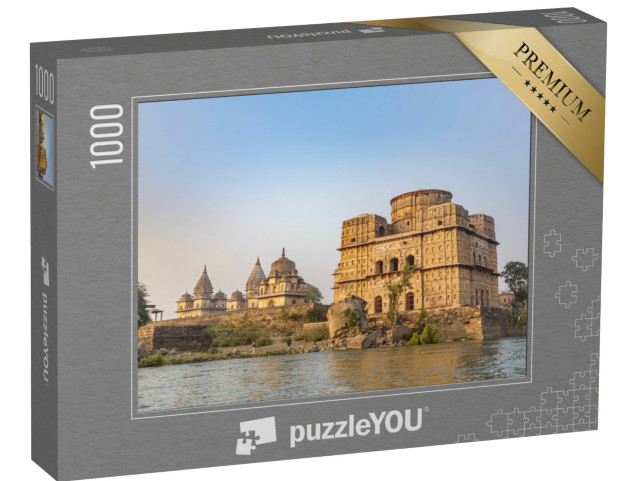 puzzle 1000 dílků „Bundela kenotafy v Kanchan Ghat v Orchha“