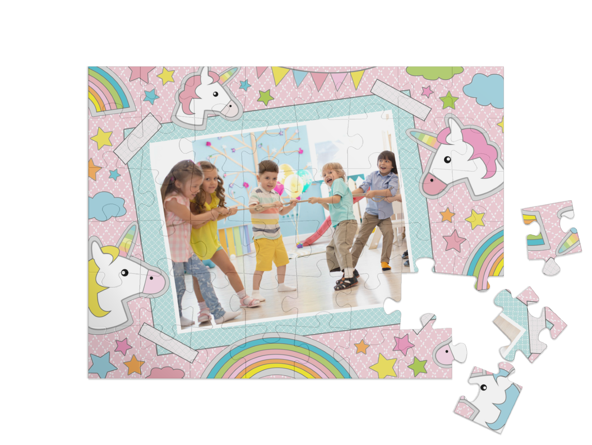 „Samolepky štěstí“ puzzle na šířku
