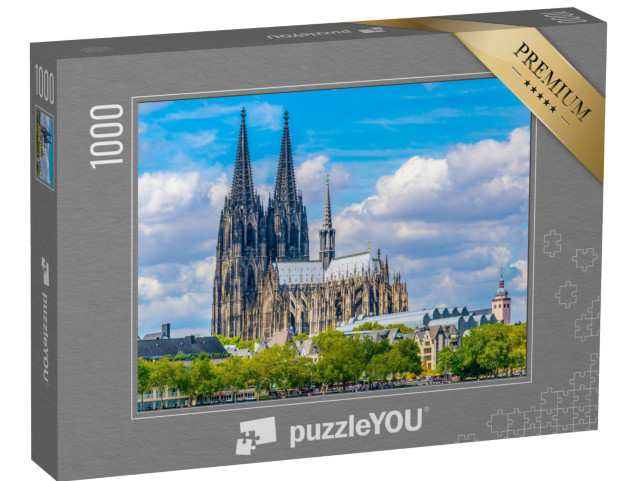 puzzle 1000 dílků „Velkolepá katedrála v Kolíně nad Rýnem, Německo“