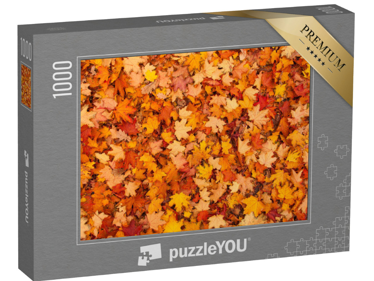 puzzle 1000 dílků „Červené a oranžové podzimní listí“