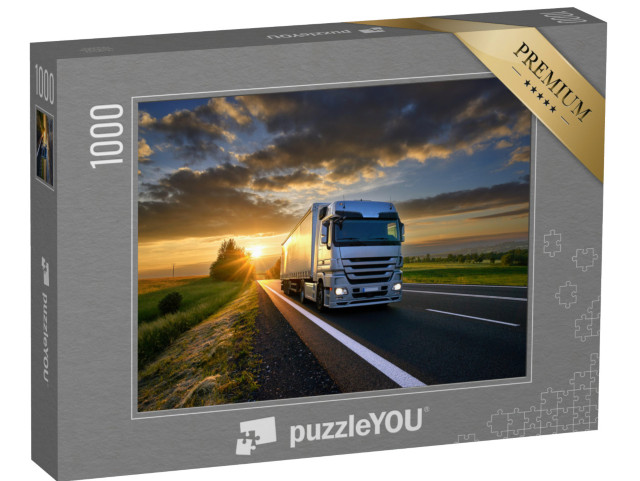 puzzle 1000 dílků „Nákladní auto při západu slunce“