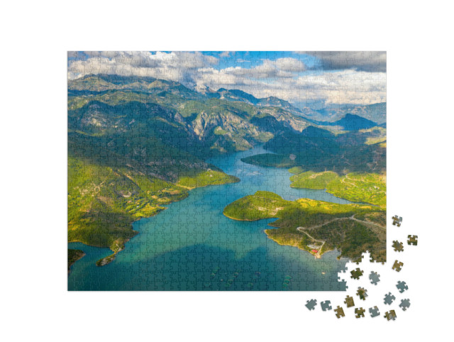 puzzle 1000 dílků „Úchvatná albánská jezera, Albánie“